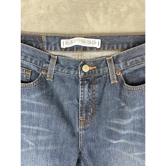 Express Jeans Riot Siren Womens 10R Boot Cut Mid Rise Medium Wash Y2K - Picture 4 of 6